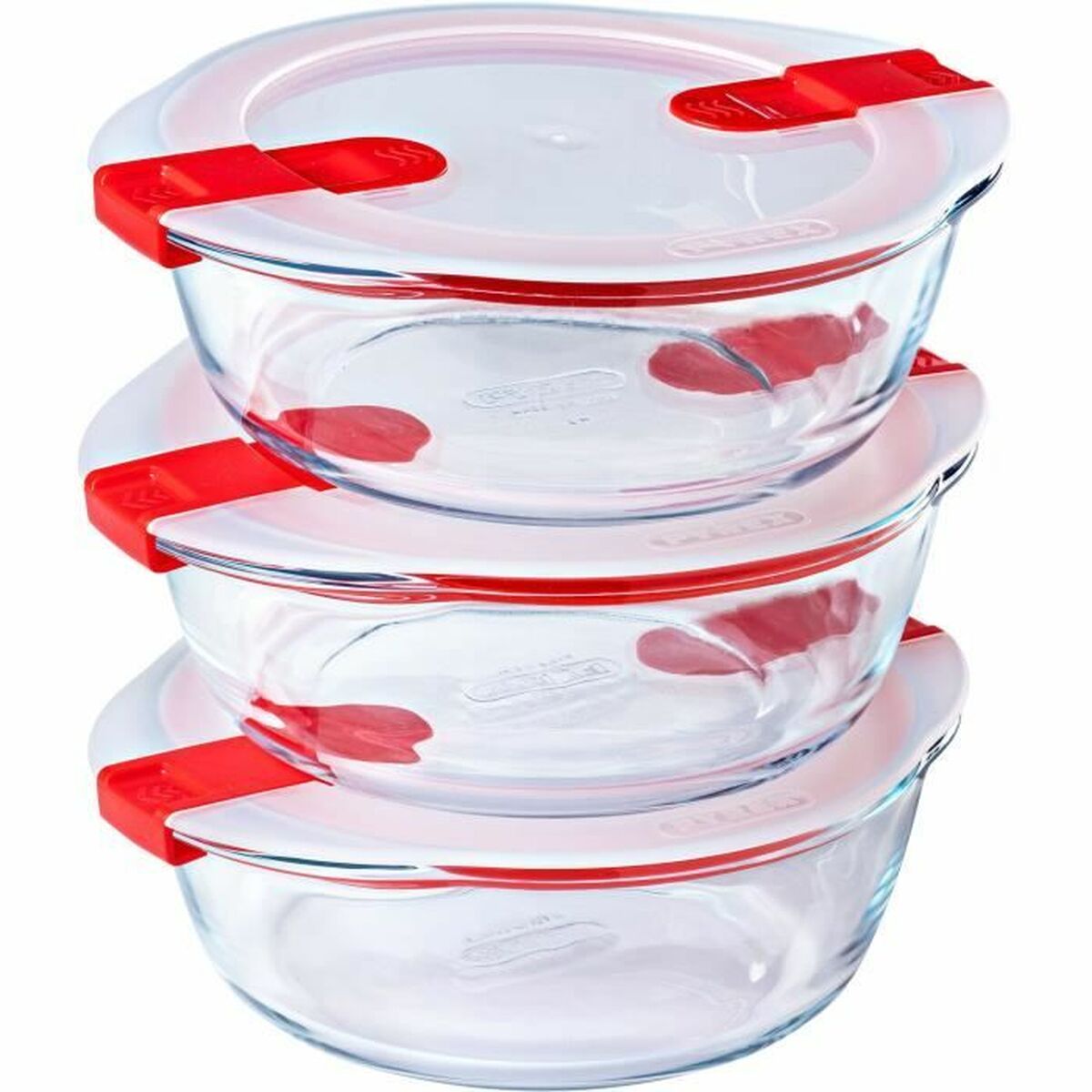 Recipiente para Conservar Alimentos Pyrex Cook & Heat 1,1 L Transparente 3 Peças