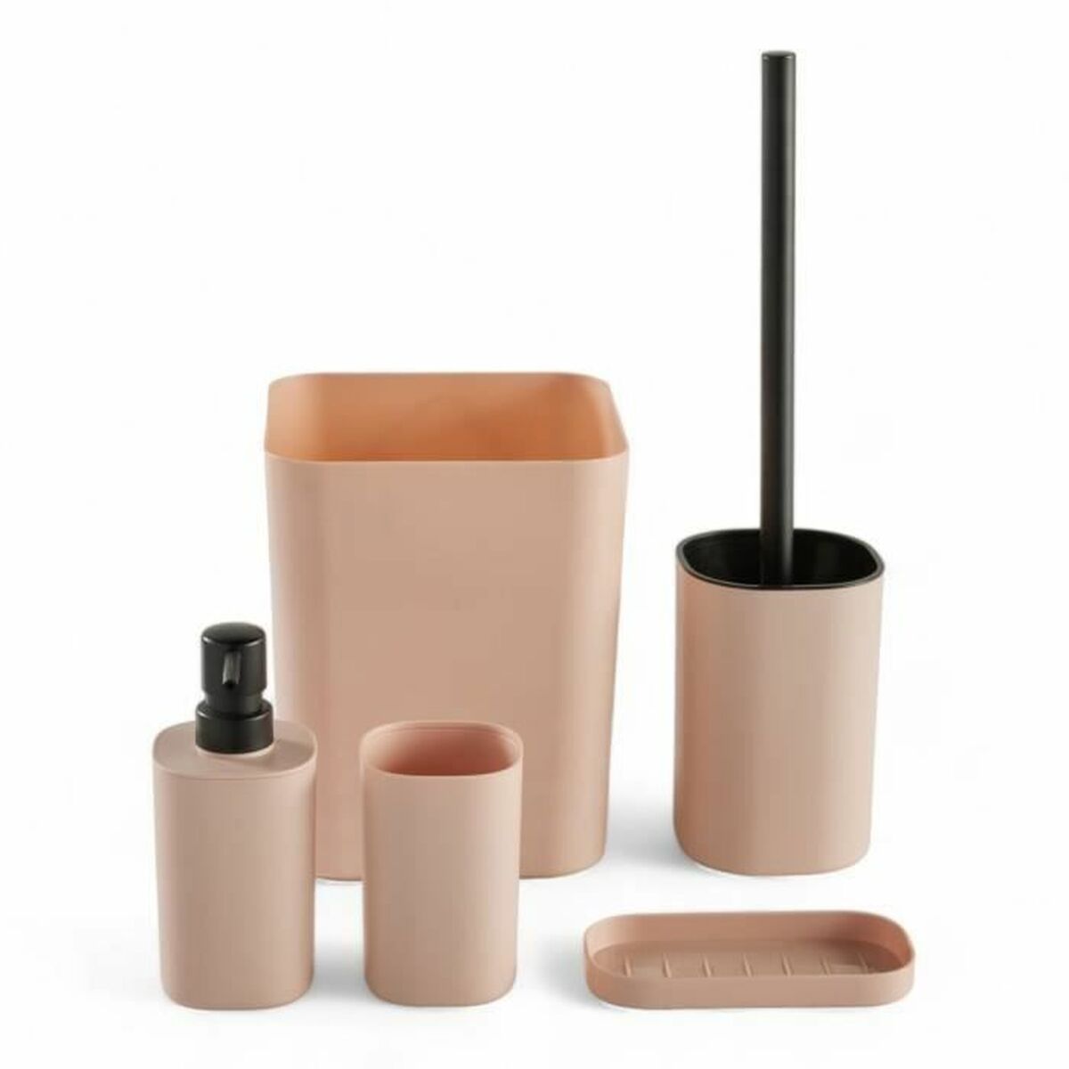 Conjunto de Banho TODAY HOY Cor de Rosa Plástico Moderno (5 Unidades)
