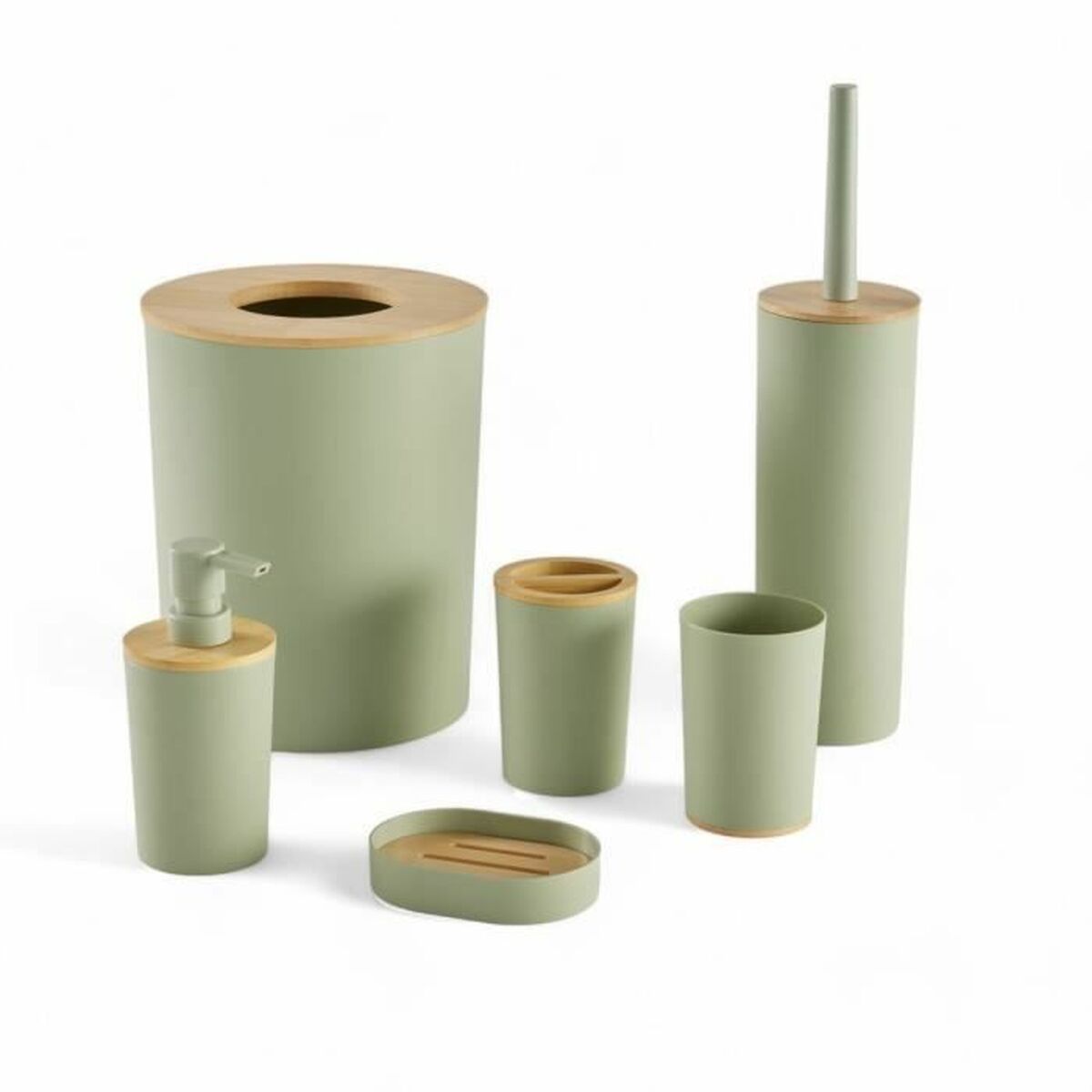 Conjunto de Banho TODAY HOY Verde Plástico Moderno (6 Unidades)