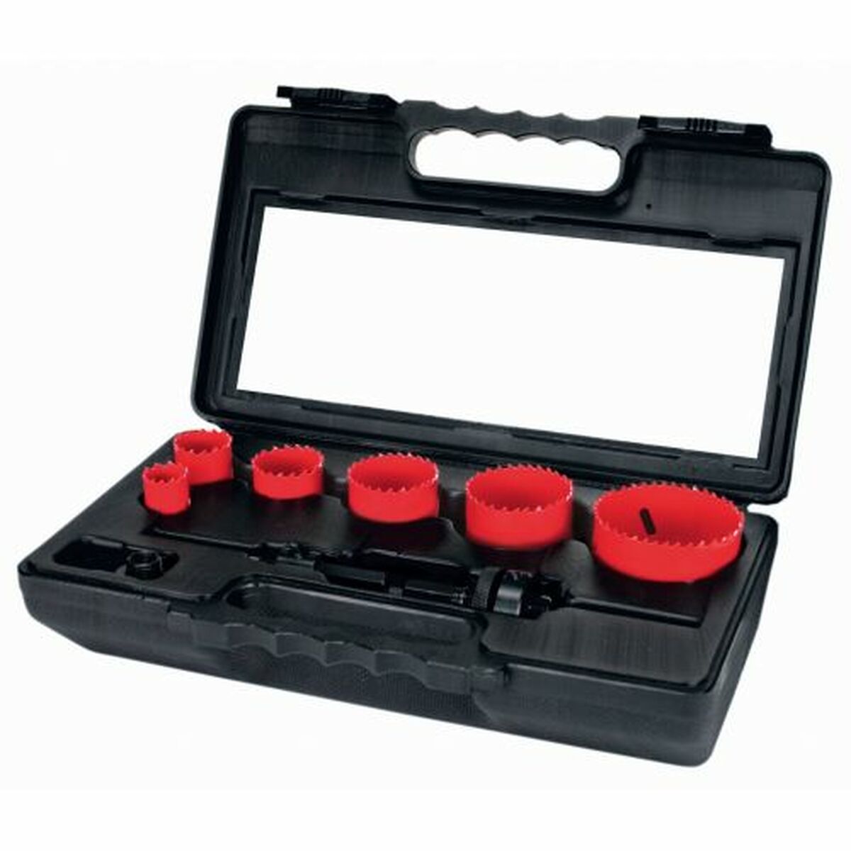 Conjunto de coroas de perfuração TERRAX ø 60 mm Ø 51 mm Ø 22 mm Ø 35 mm Ø 44 mm 28 mm 8 Peças