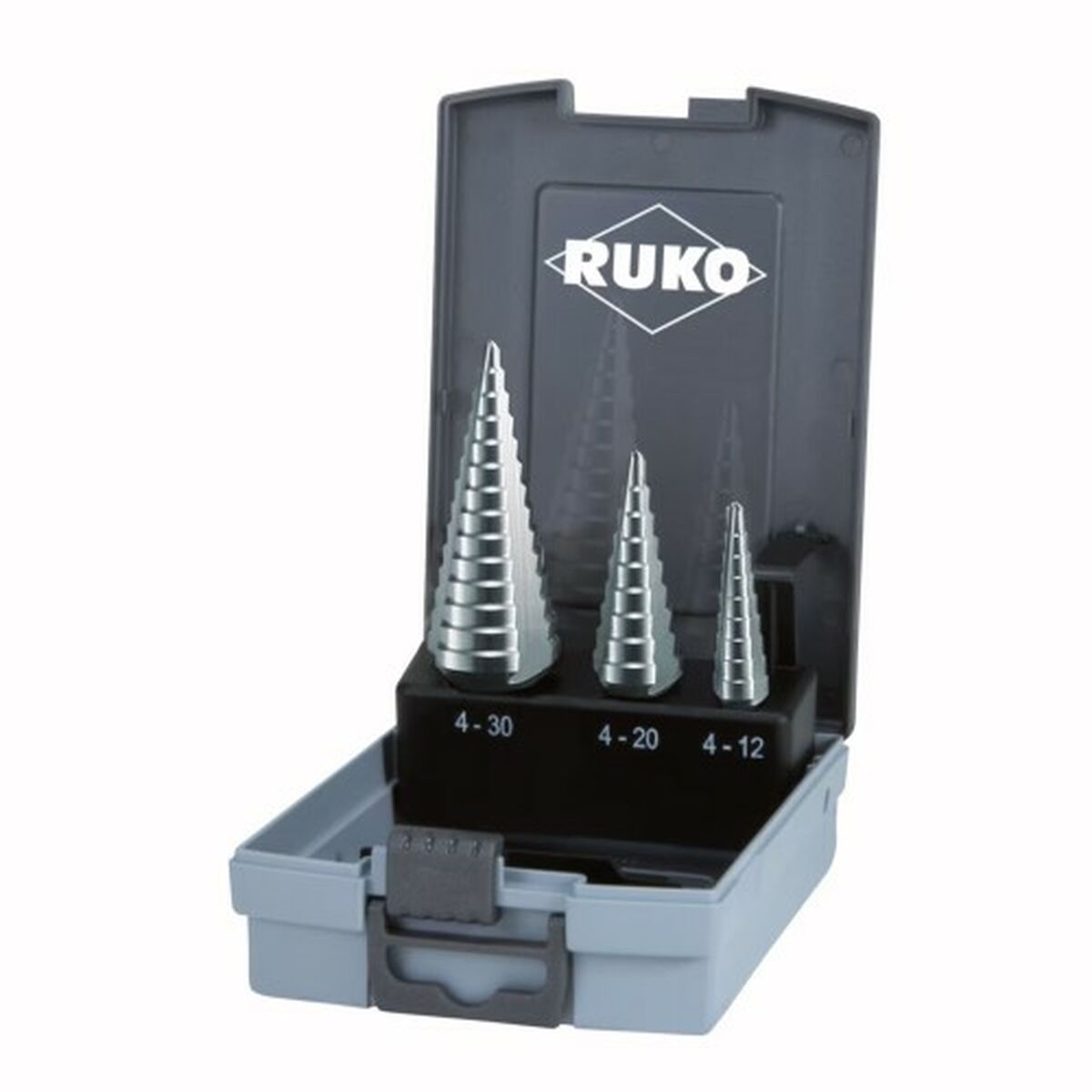 Conjunto de brocas RUKO 101326RO Aço Aço de alta velocidade (HSS) Broca escalonada 3 Peças