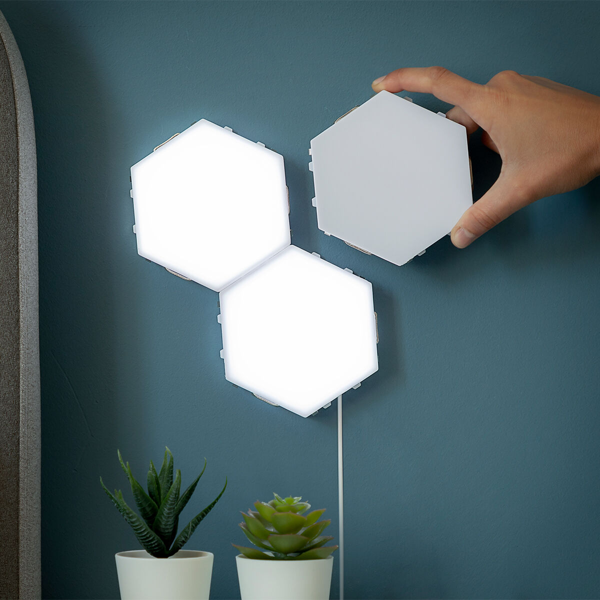 Conjunto de Painéis LED Modulares Magnéticos e Táteis Tilight InnovaGoods (Pack de 3)