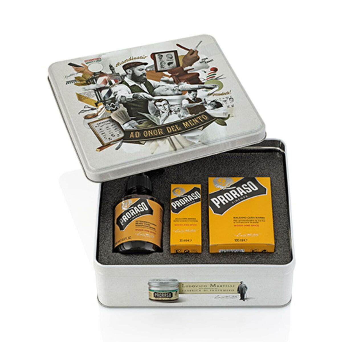 Conjunto para o Cuidado da Barba Proraso Wood & Spice 3 Peças