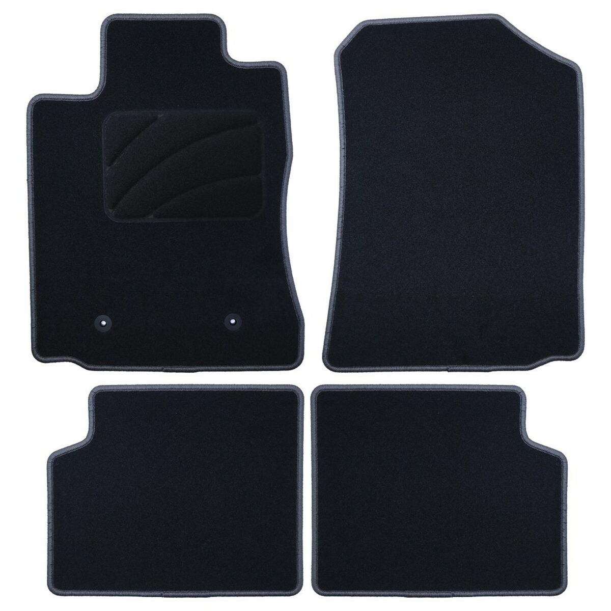 Conjunto de Tapetes de Carro OCC Motorsport OCCTY0014GD Preto Cinzento escuro Toyota Corolla Veludo