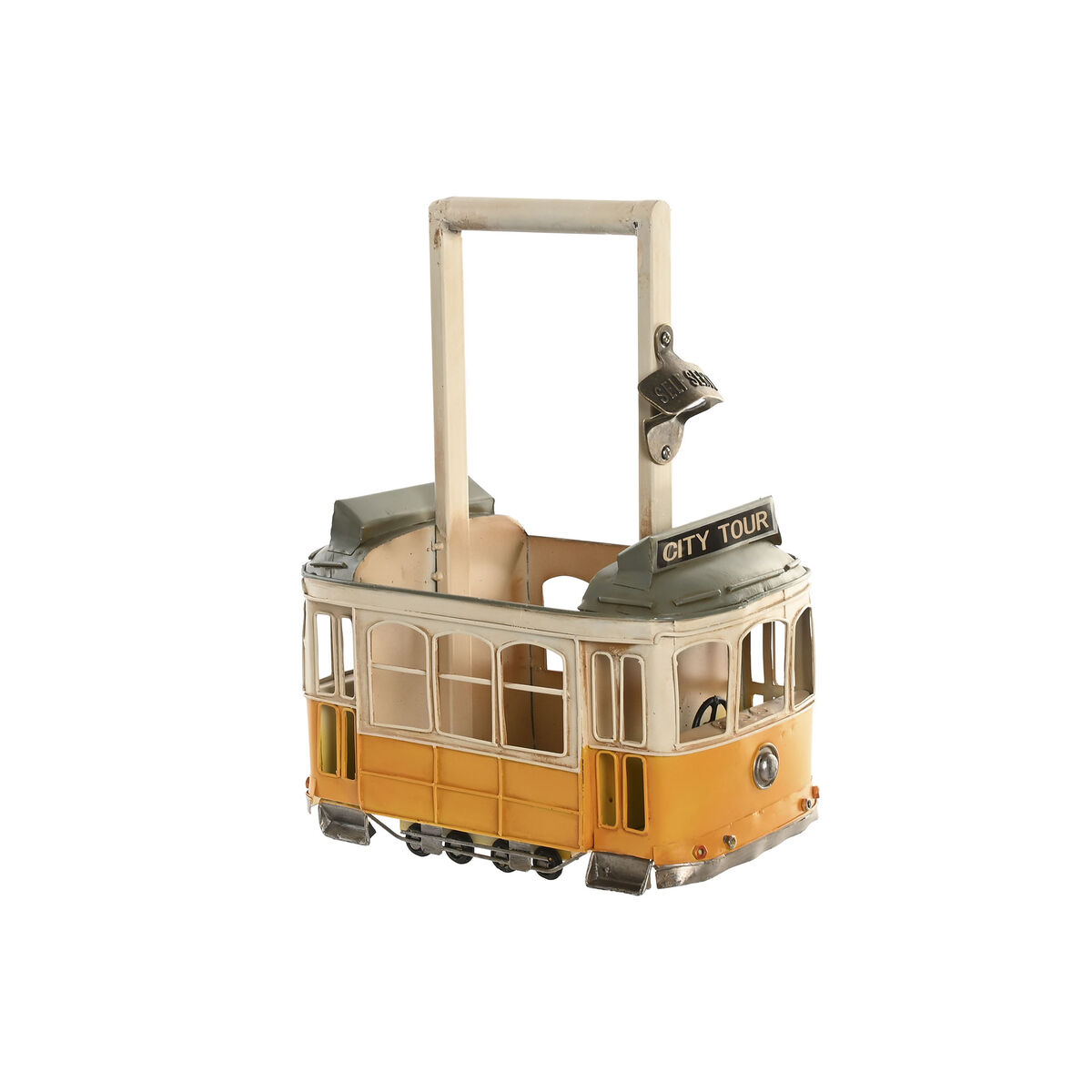Suporte para garrafas Home ESPRIT Amarelo Branco 28 X 17 X 37 CM