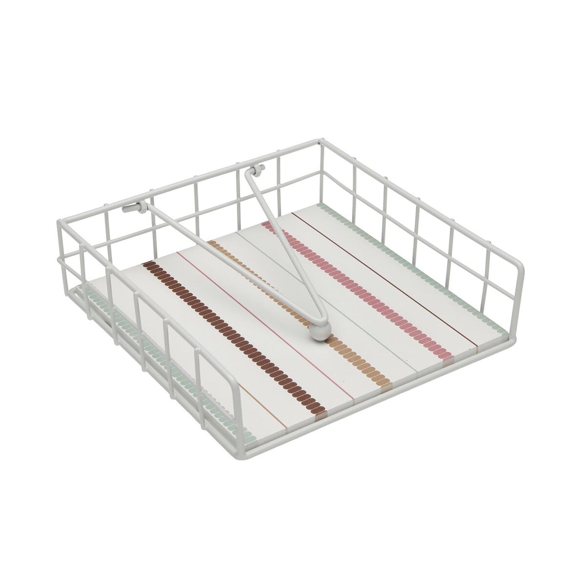 Porta-guardanapos Versa FLINT Aço Madeira MDF 18 x 7 x 18 cm
