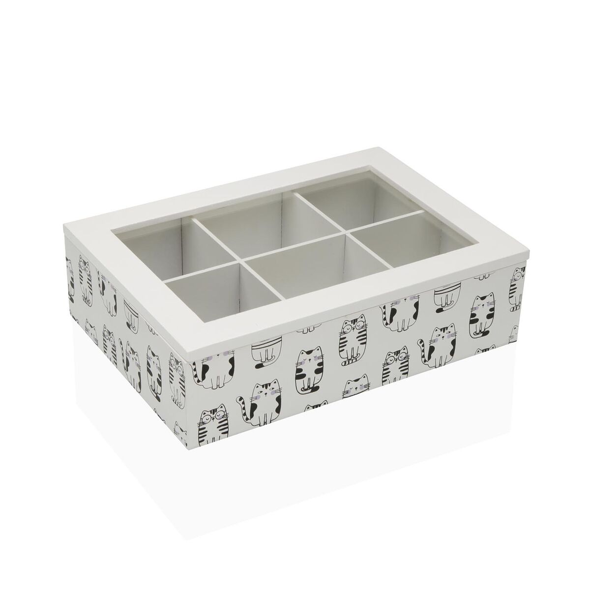 Caixa para Infusões Versa GATTO Madeira 17 x 7 x 24 cm