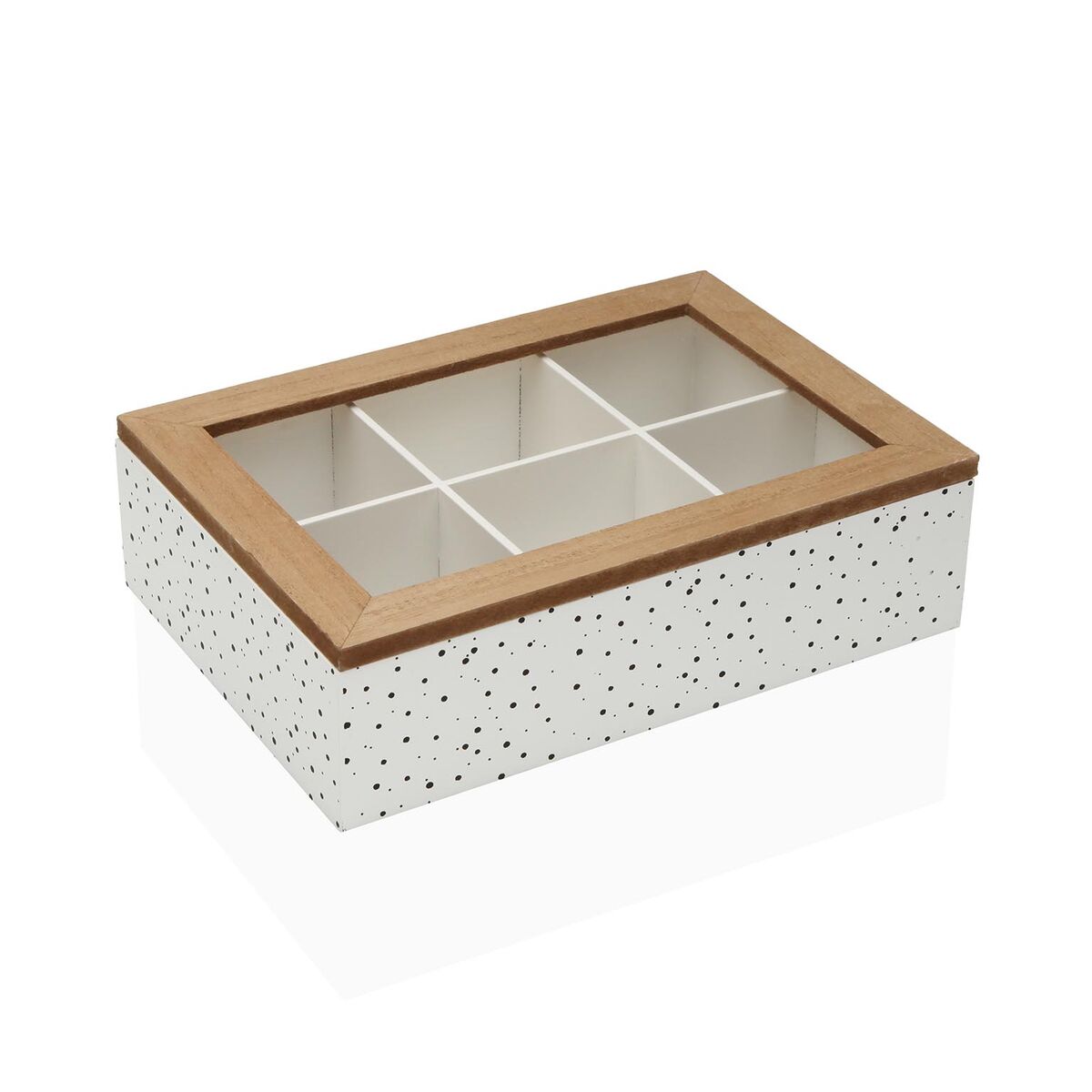 Caixa para Infusões Versa SPECKLE Madeira 17 x 7 x 24 cm