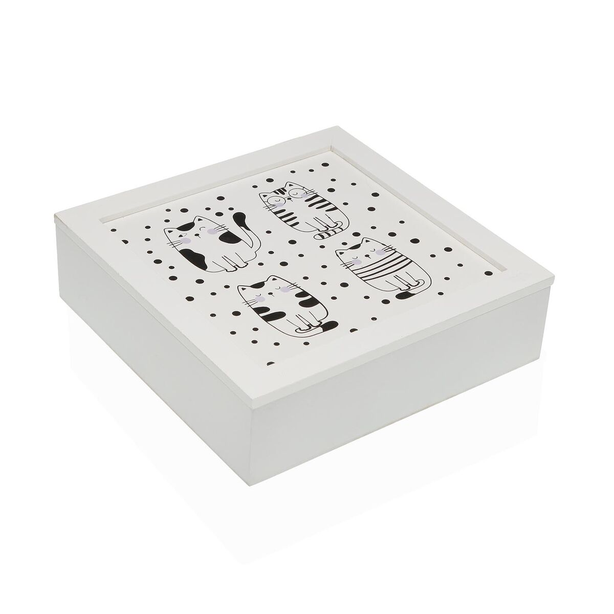 Guarda-Joias Versa GATTO Madeira MDF 24 x 7 x 24 cm