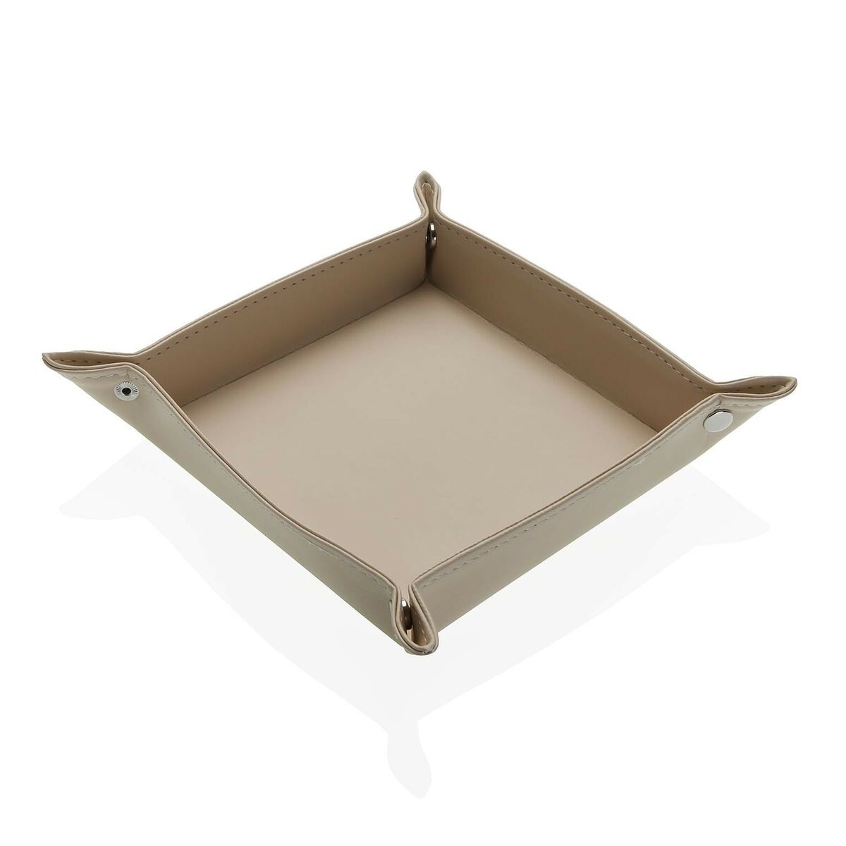 Tabuleiro de Bolso Versa Bege 18 x 3,6 x 18 cm