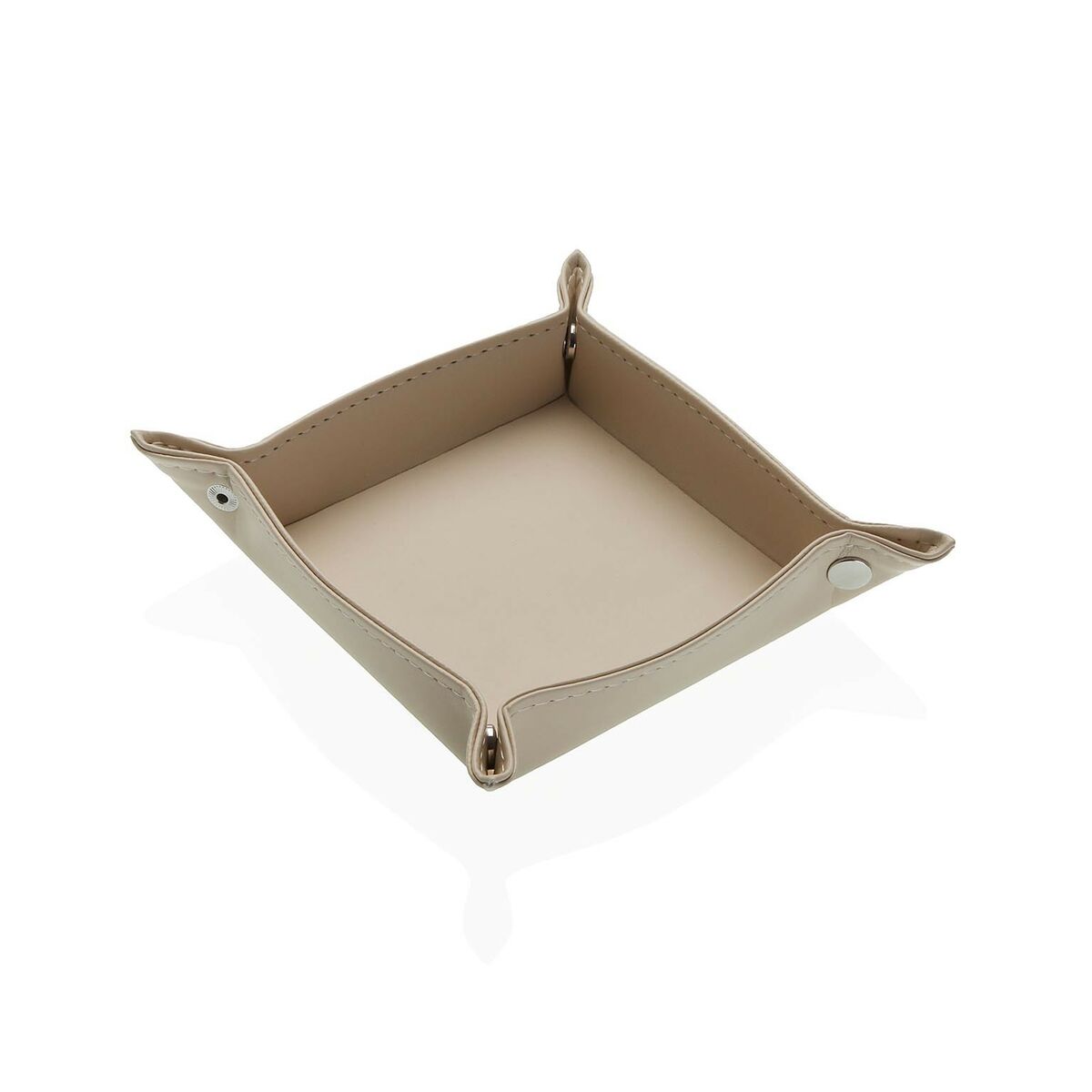 Tabuleiro de Bolso Versa Bege 13 x 3,3 x 13 cm