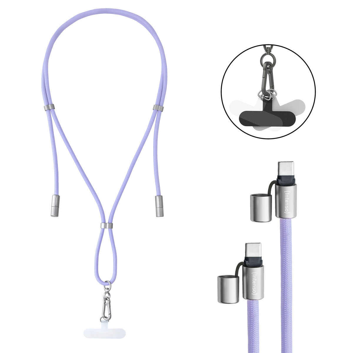 Cabo USB-C para USB-C INTENSO 7991003 Roxo