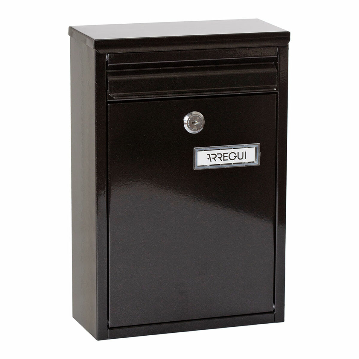 Caixa de correio Arregui Preto Aço 22 X 8 X 32 cm
