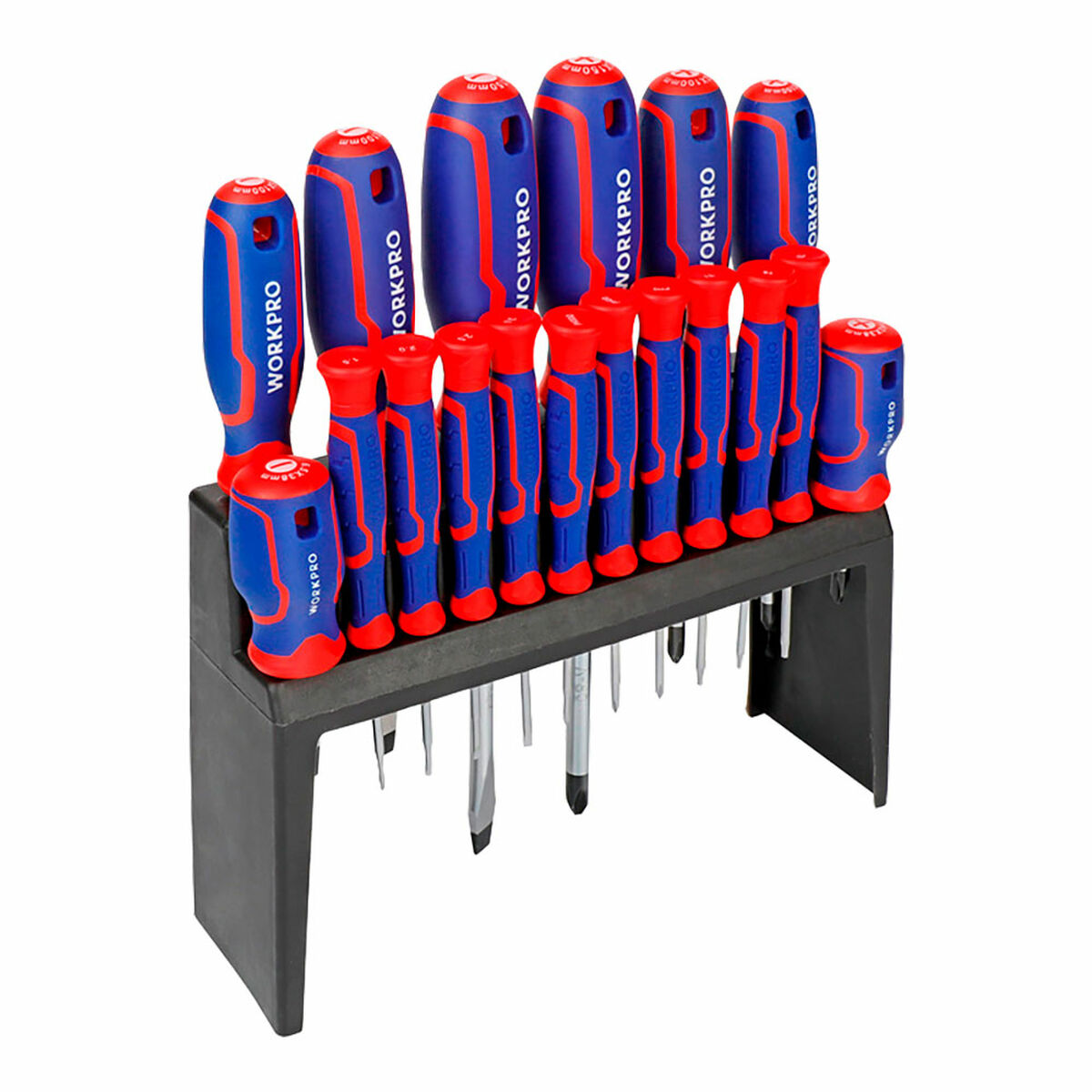 Conjunto de Chaves de Fendas Workpro Phillips Plana Torx 18 Peças