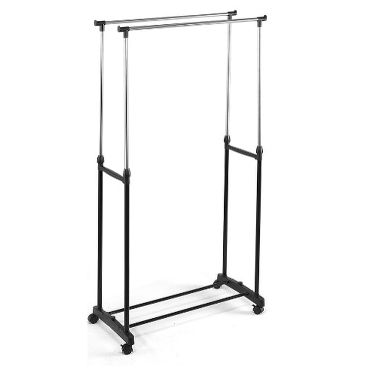 Bengaleiro com Rodas Kipit Preto Aço inoxidável Plástico 80 x 43 x 160 cm