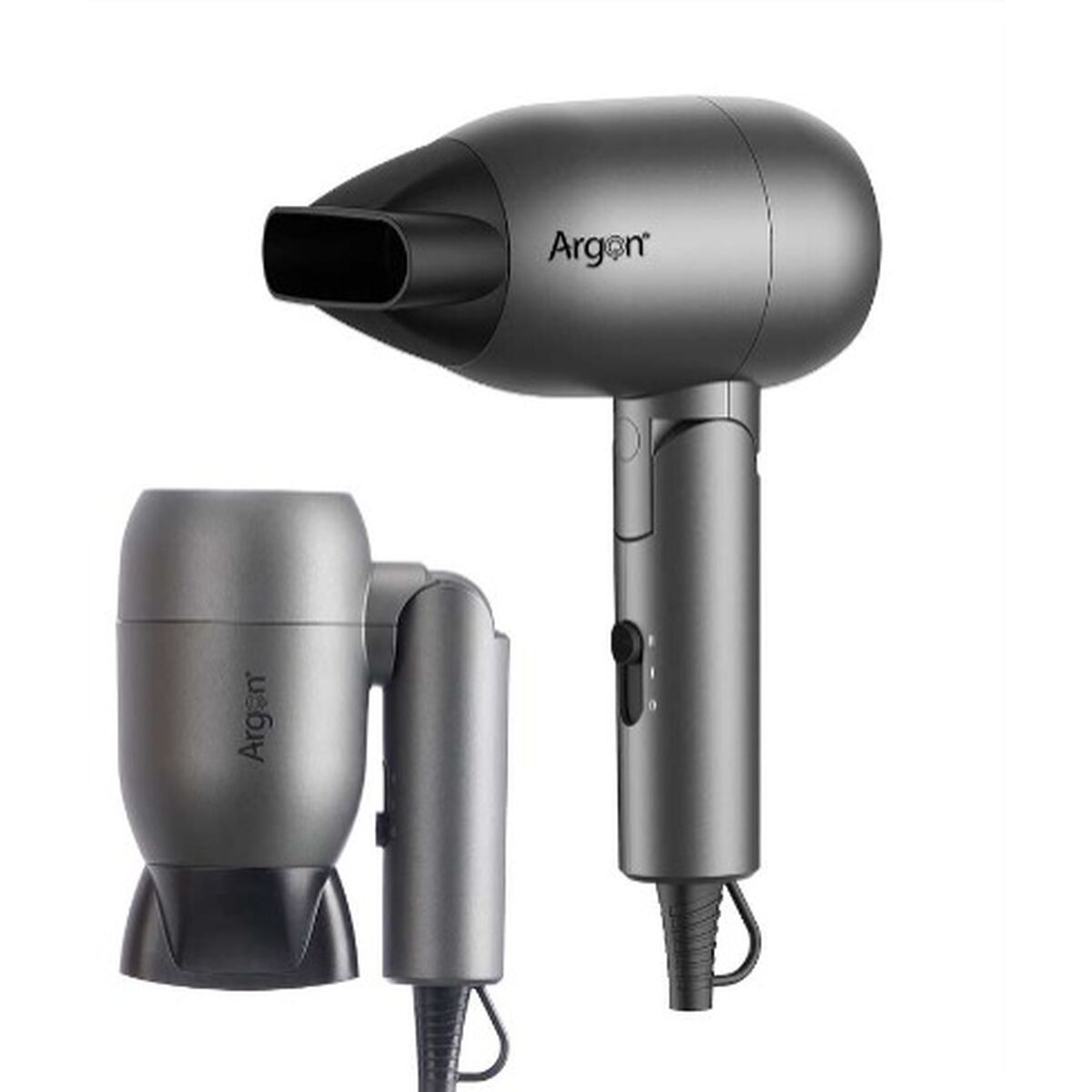 Secador de Cabelo Dobrável Argon Preto Prateado 1500 W