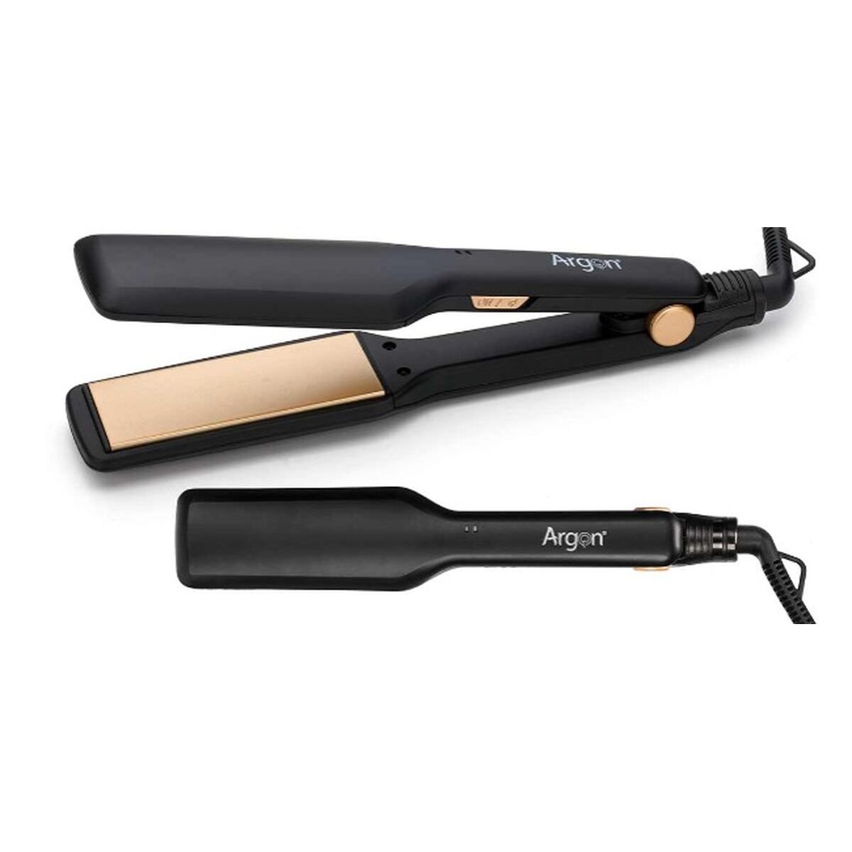 Ferro de Cabelo Argon Preto Dourado 35 W
