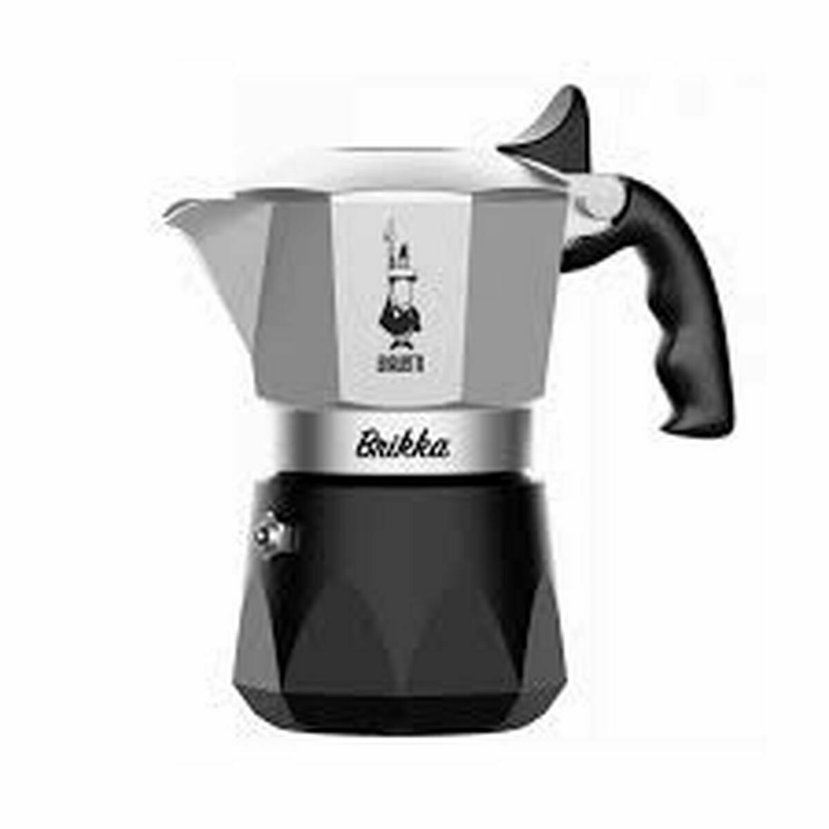 Cafeteira Italiana Bialetti BRIKKA Preto Alumínio 2 Kopjes