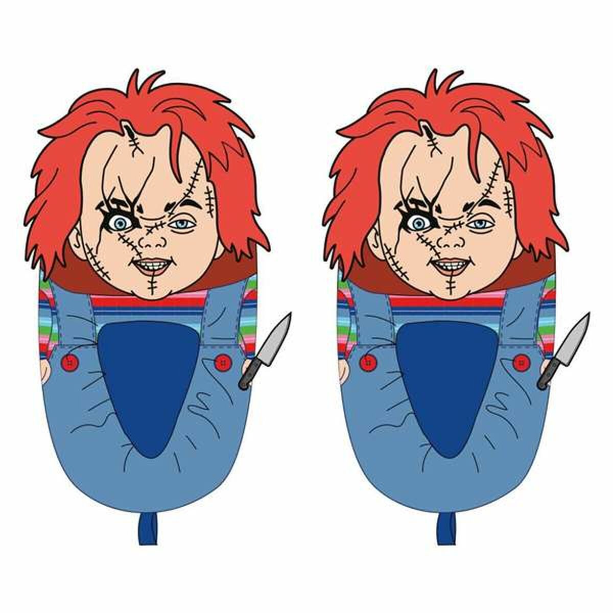 Chinelos de casa Chucky Azul