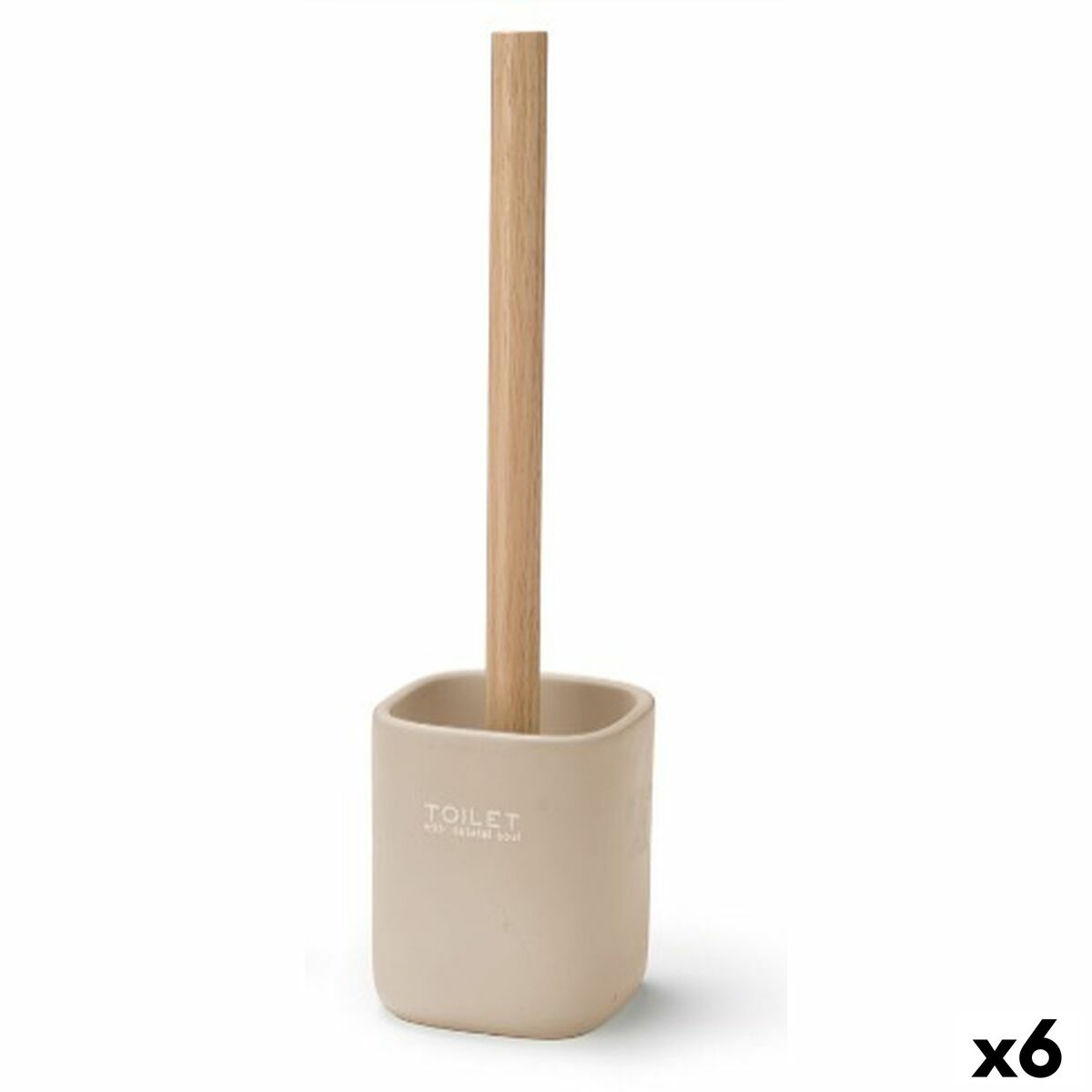 Piaçaba Berilo Branco Bege Madeira Poliresina 9,6 x 37 x 9,5 cm (6 Unidades)