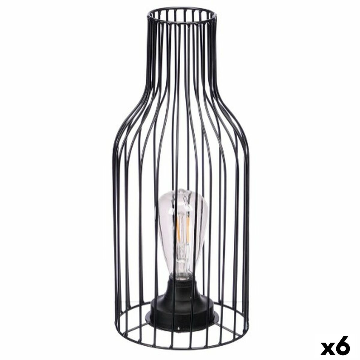 Lâmpada de mesa Gift Decor Preto Garrafa (6 Unidades)