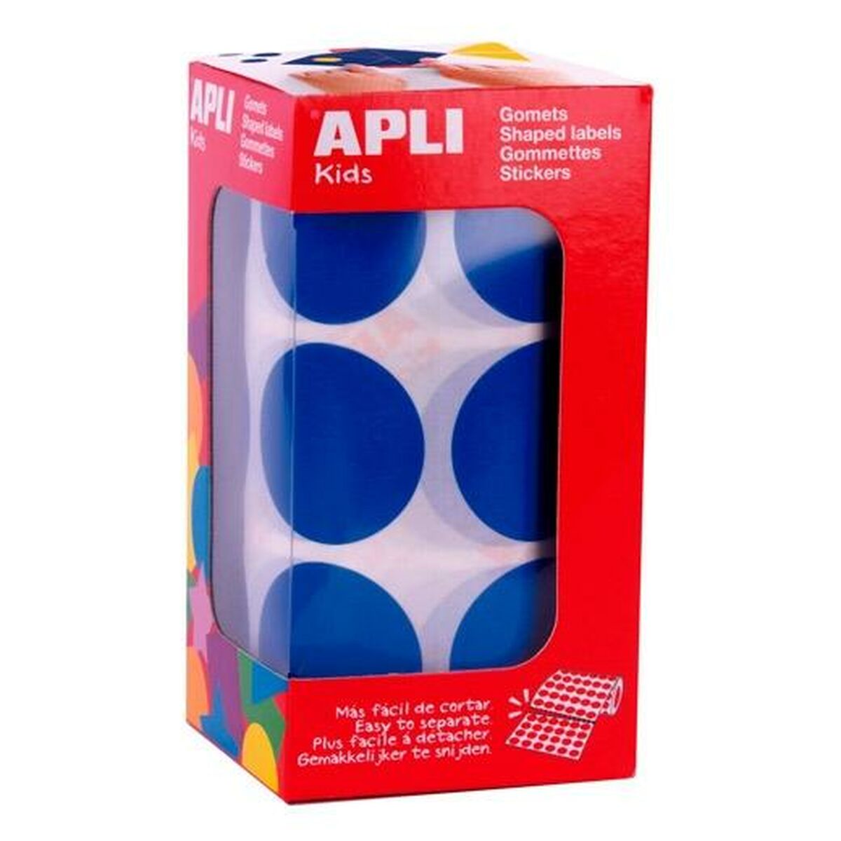 Etiquetas Apli Azul Redondo