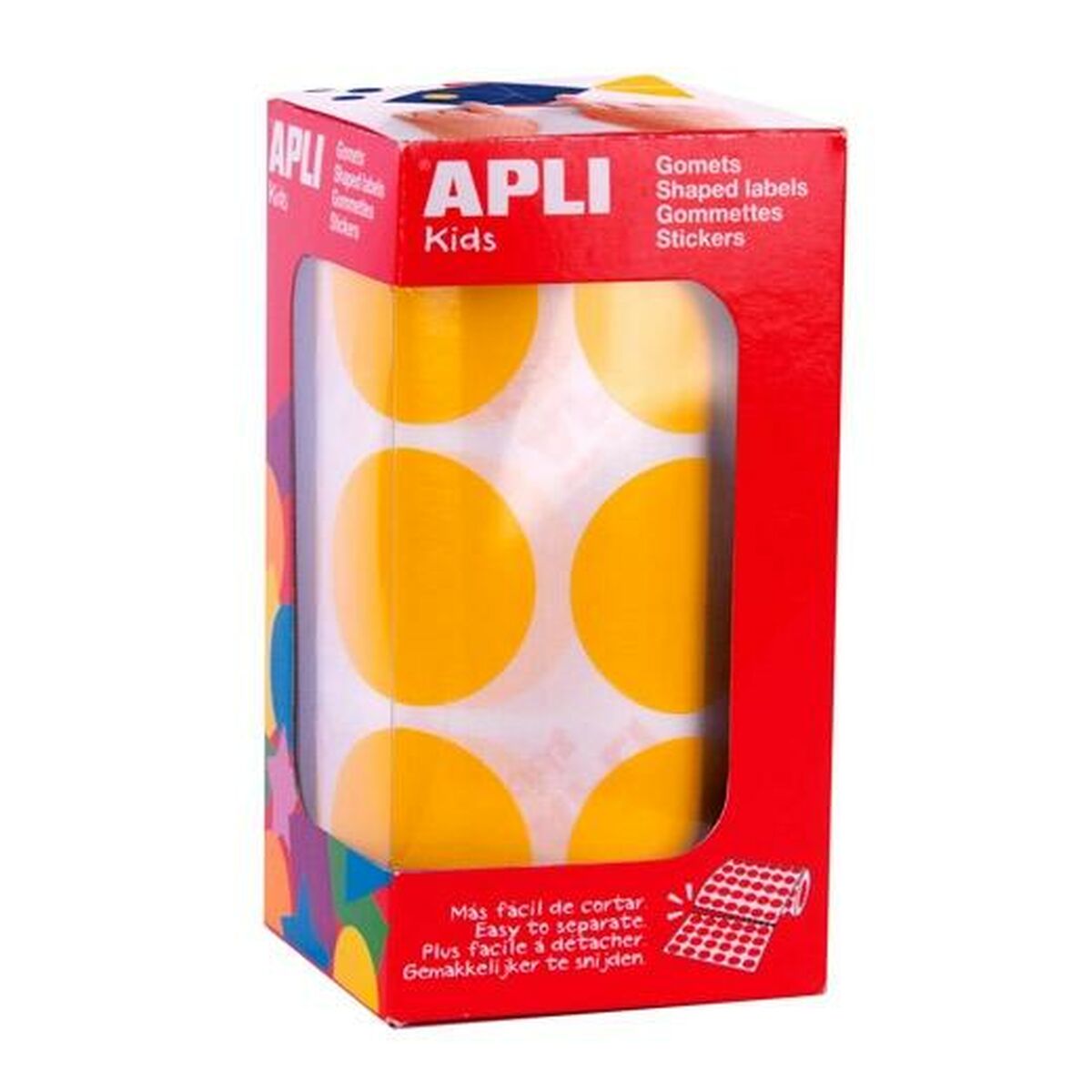 Etiquetas Apli Amarelo Redondo