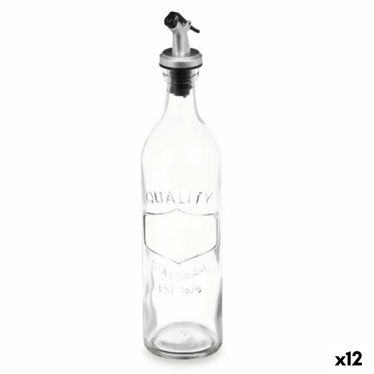 Galheteiro Vivalto Transparente Vidro Silicone Polipropileno 500 ml (12 Unidades)
