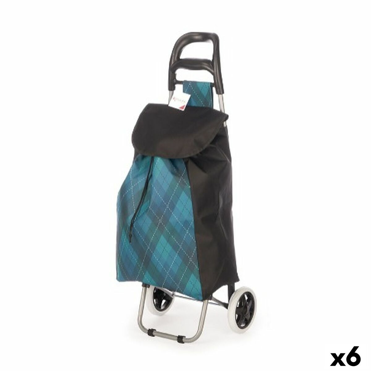 Carro de Compras Kinvara Verde 33 L 35,5 x 28 x 94 cm Losangos (6 Unidades)