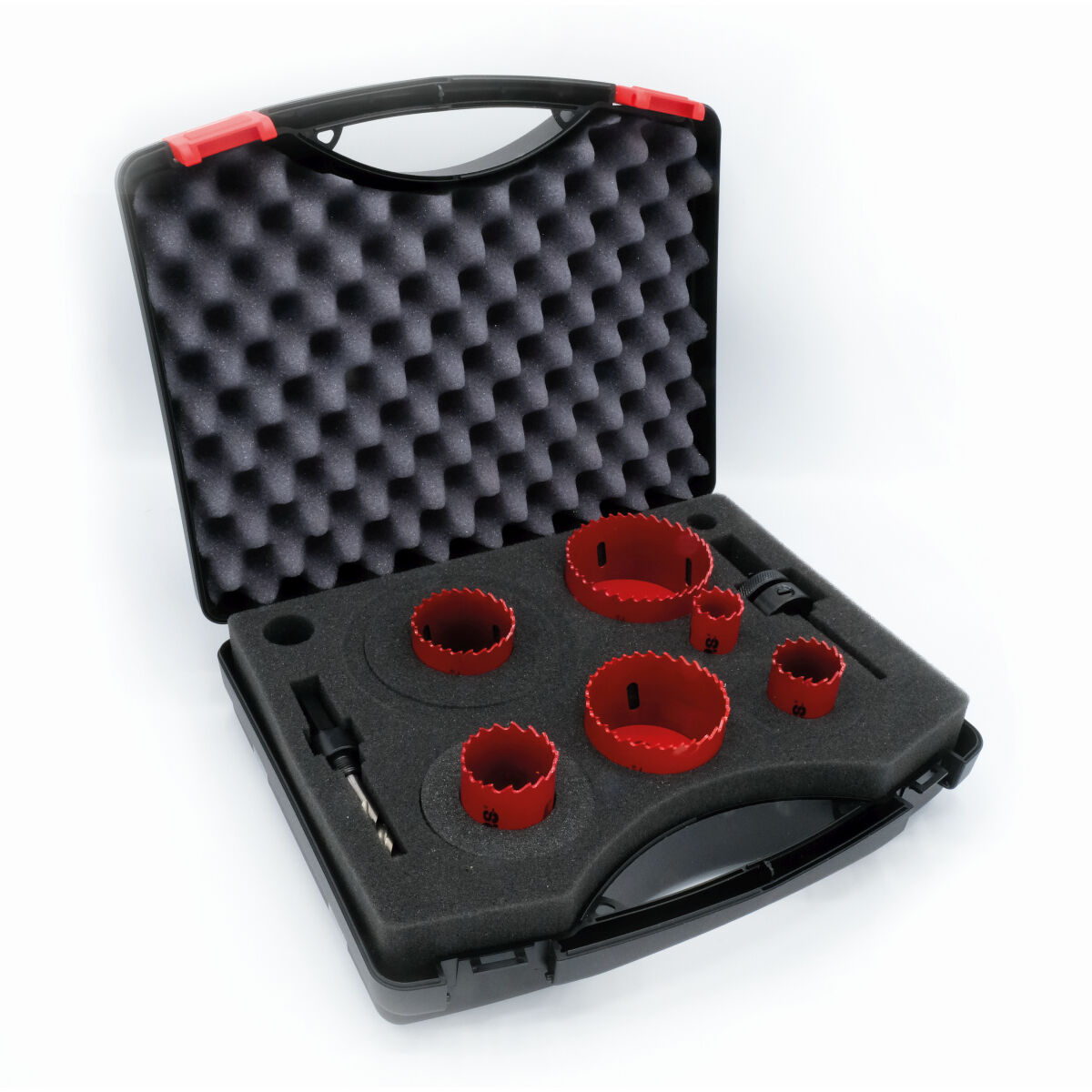 Conjunto de coroas de perfuração MP.S M3 HSS BiMetal 5551 Ø 22 mm Ø 35 mm Ø 44 mm Aço de alta velocidade (HSS) M3 8 Peças