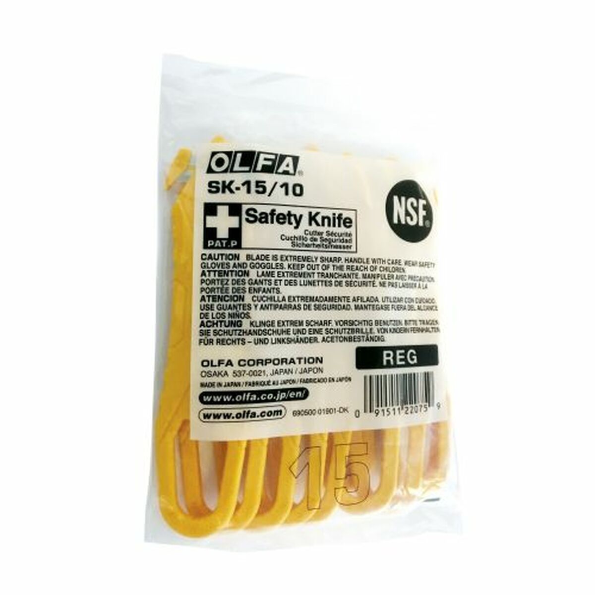 X-ato Olfa SK-15 Aço inoxidável Plástico Descartáveis 10 Unidades