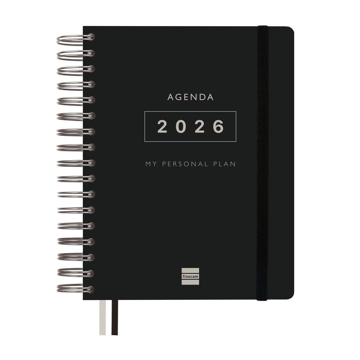 Agenda Finocam Preto Quarto 15,5 x 21,7 cm