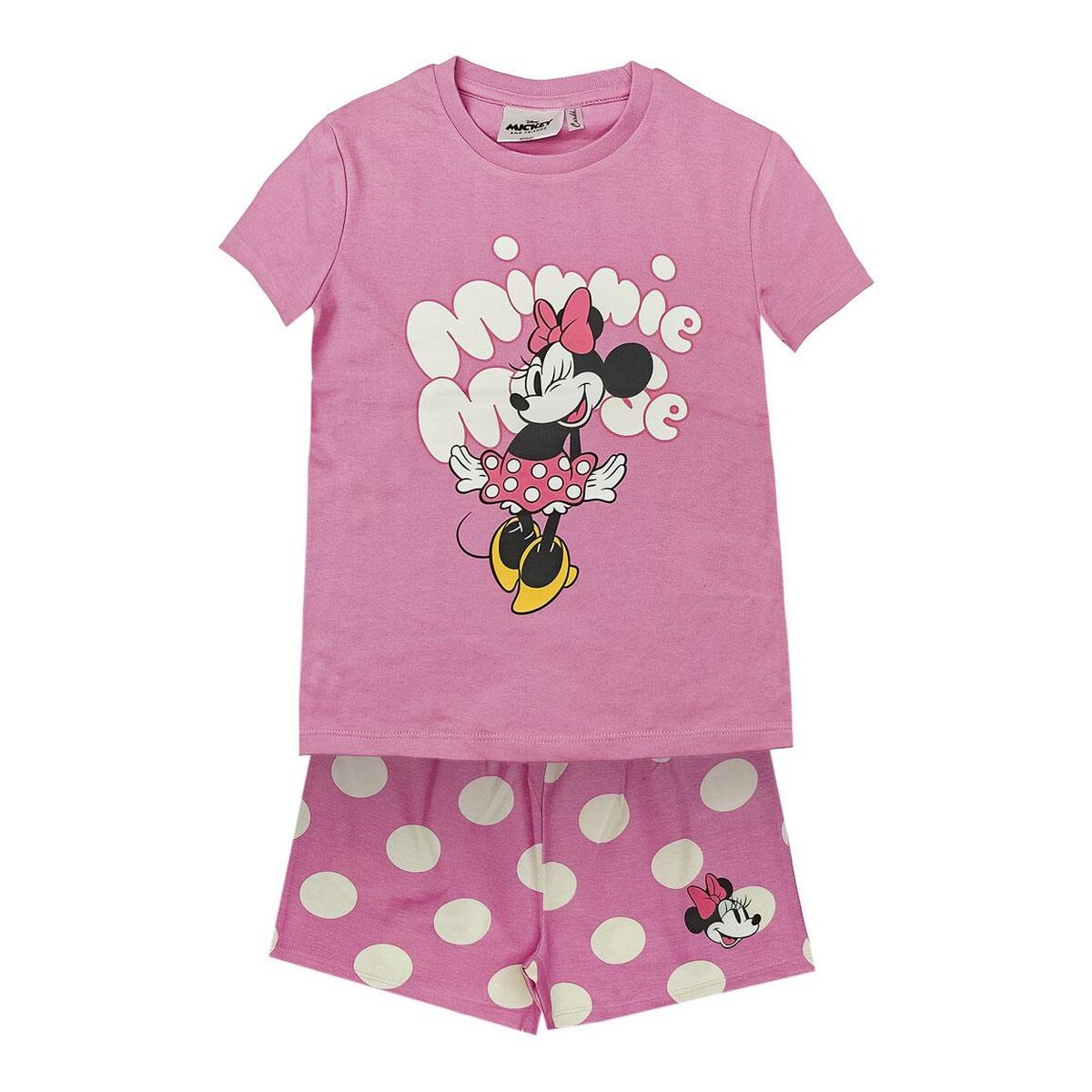 Pijama Infantil Minnie Mouse Cor de Rosa