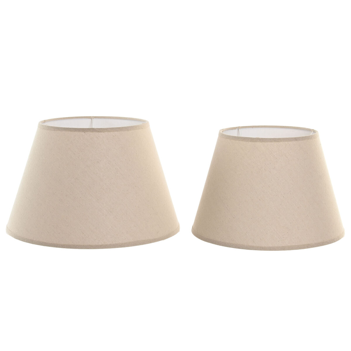 Abajur Home ESPRIT Bege Linho Metal 40 x 40 x 25 cm (2 Unidades)