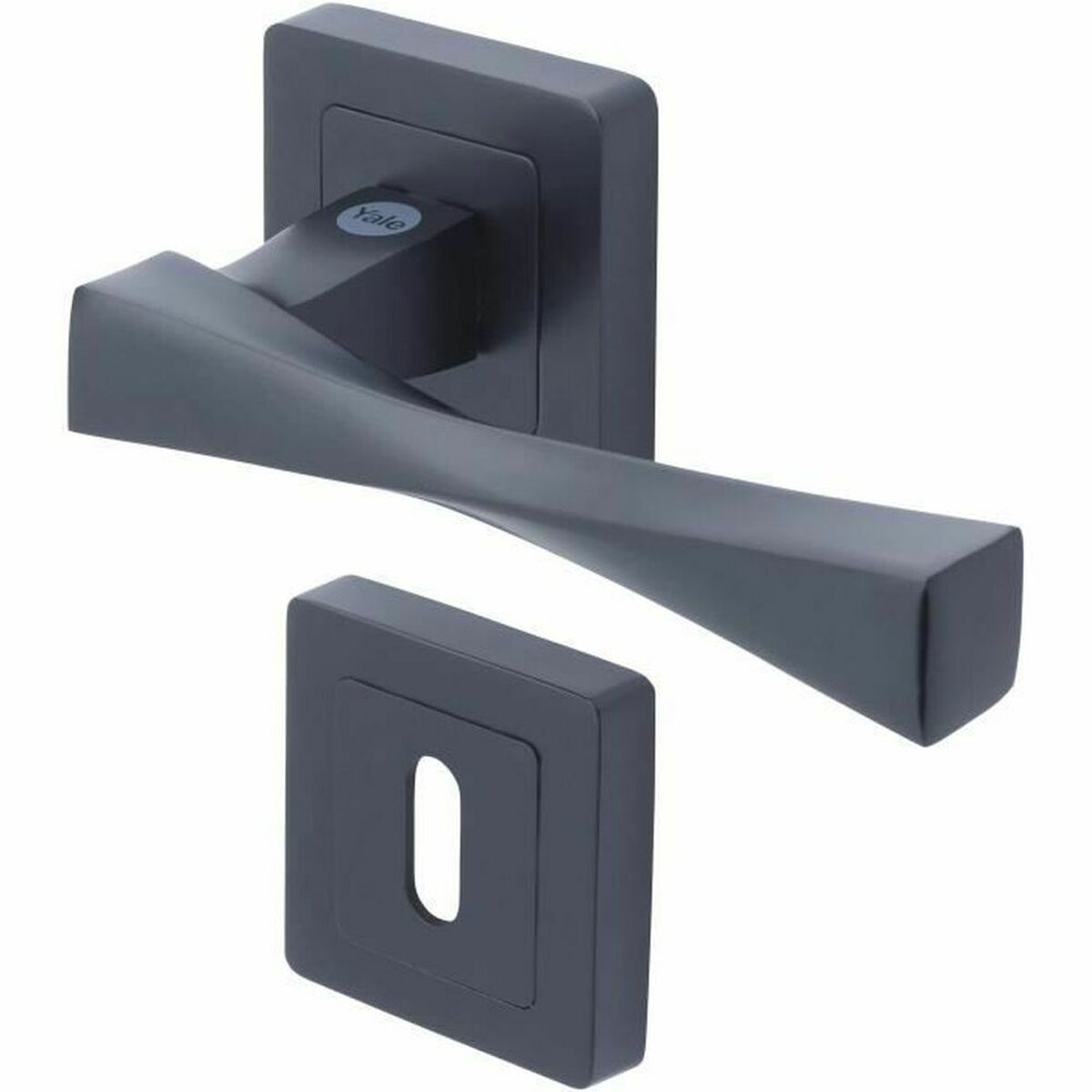 Maçaneta para porta Yale YPP7-V-PC Verona Preto Alumínio