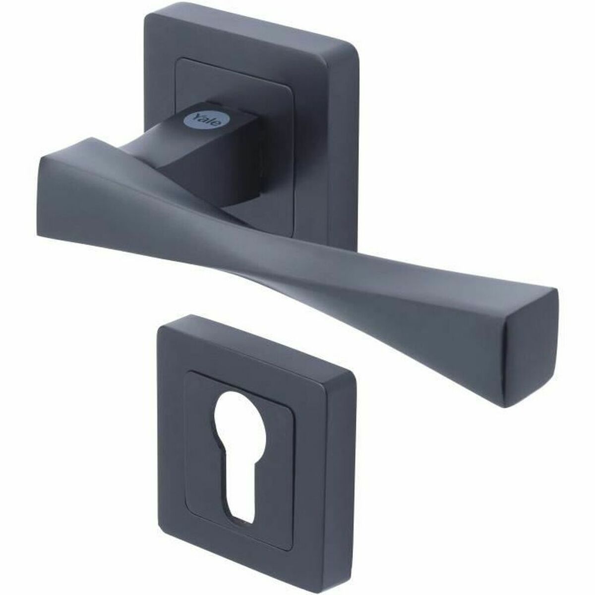 Maçaneta para porta Yale YPP7-V-PE Verona Preto Alumínio