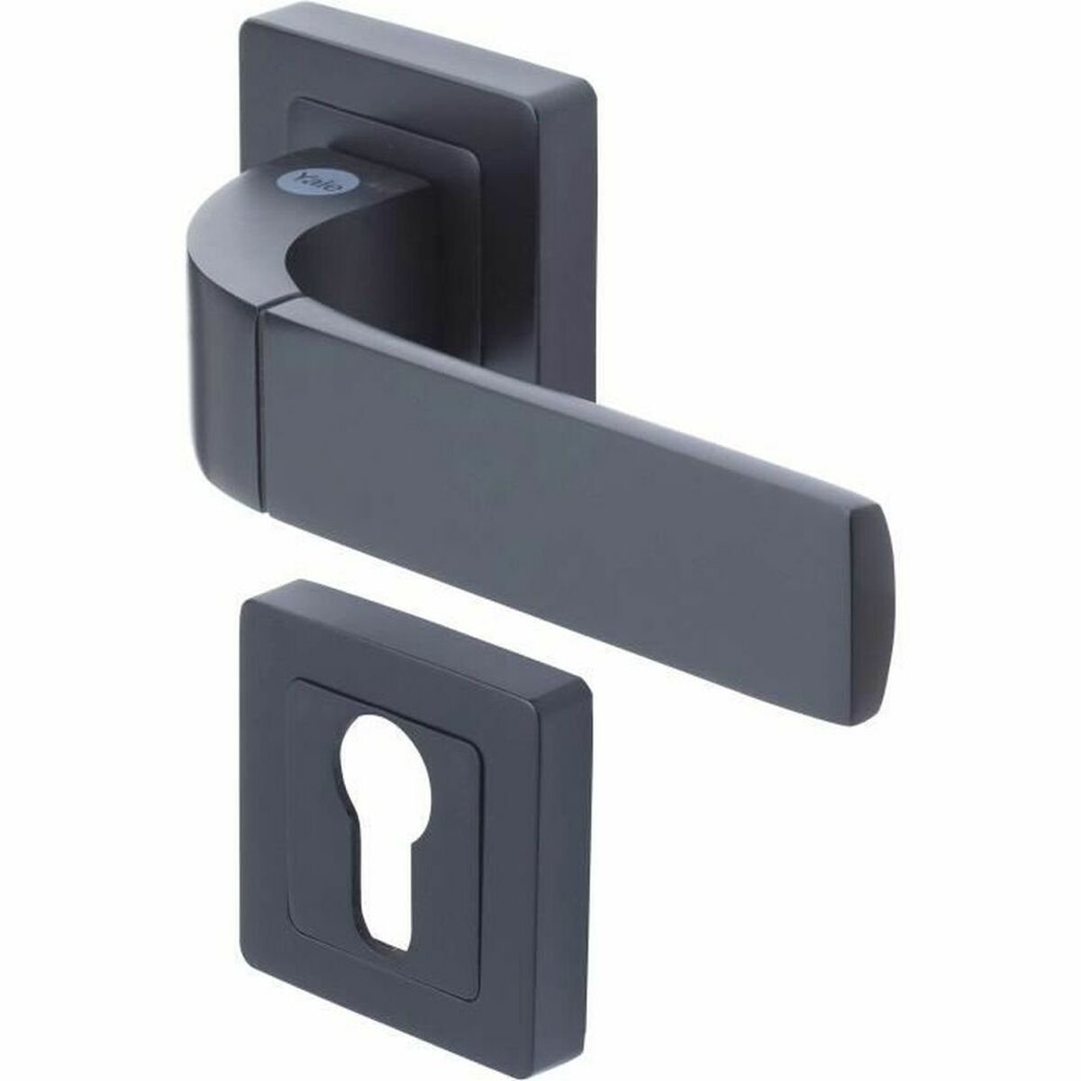 Maçaneta para porta Yale YPP7-B-PE Bologna Preto Alumínio