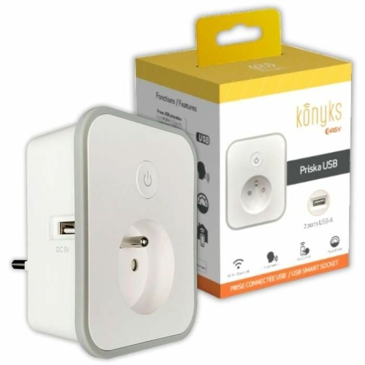 Tomada com contador de consumo Konyks Priska Bluetooth Wi-Fi 16 A