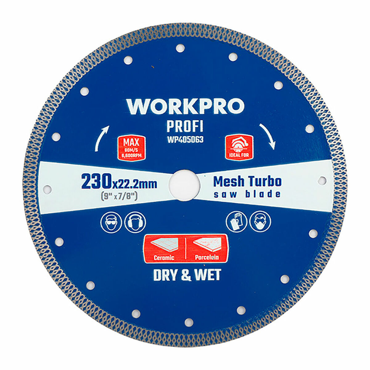 Disco de diamante Workpro Ø125 x 22,2 mm