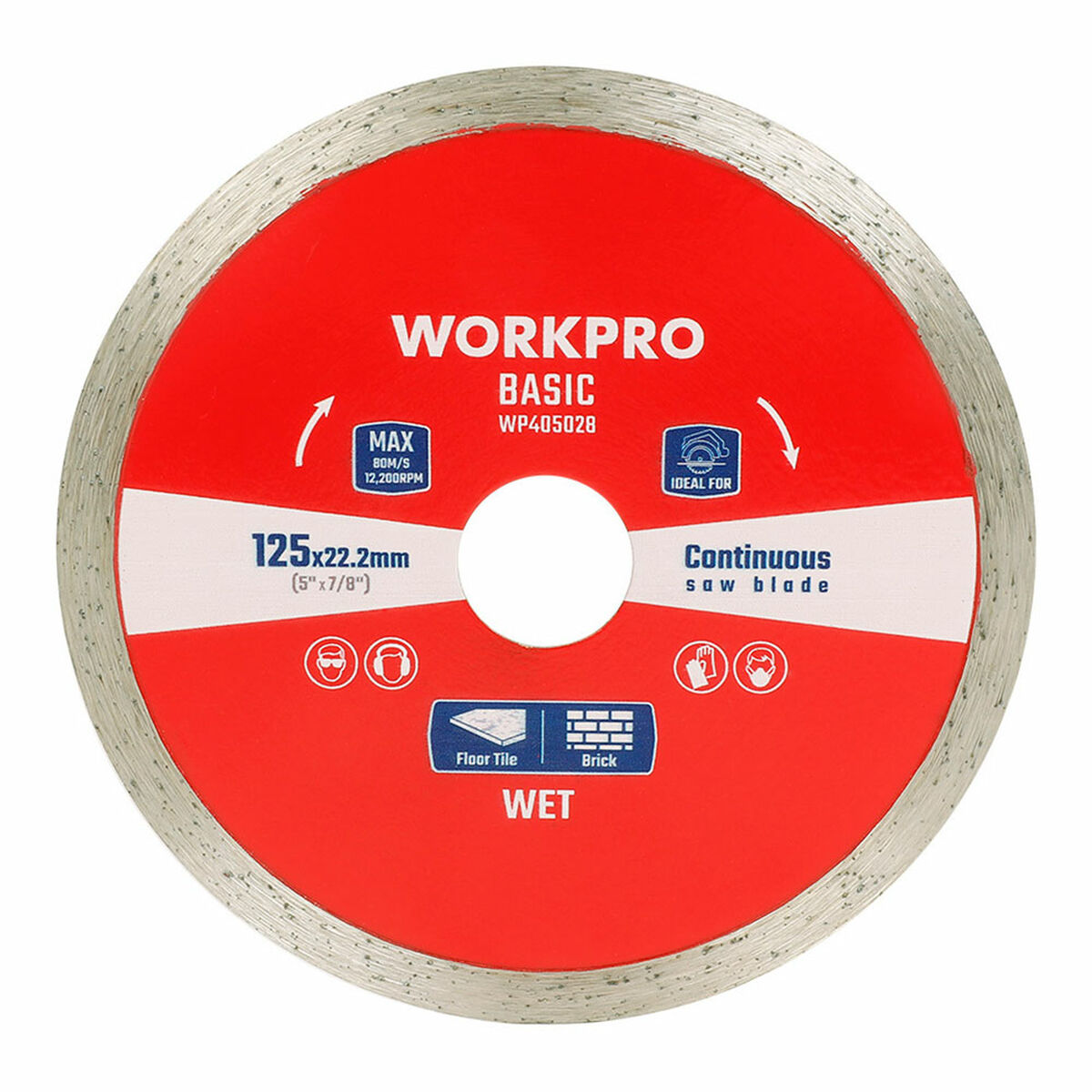 Disco de diamante Workpro Ø 125 X 22,2 X 7 MM