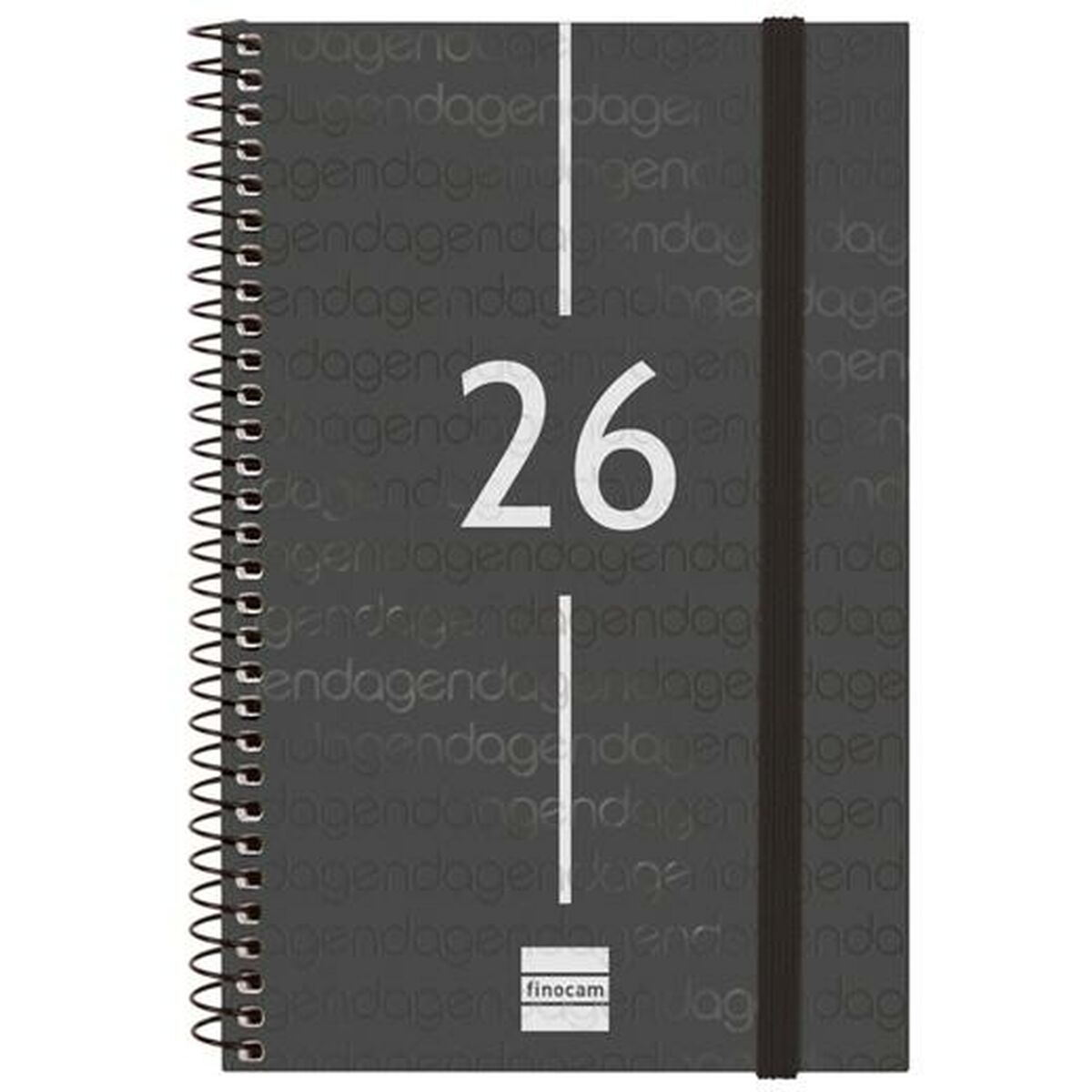Agenda Finocam YEAR Preto 11,7 x 18,1 cm 2026