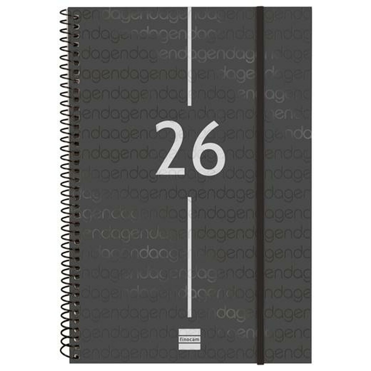 Agenda Finocam YEAR Preto 16,5 x 24,2 cm 2026