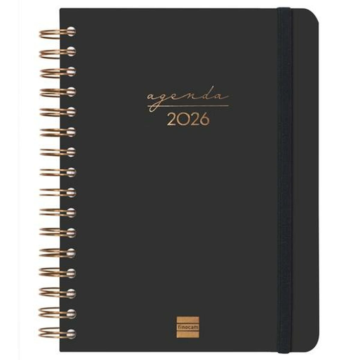 Agenda Finocam Alma Preto A5 15,5 x 21,2 cm 2026