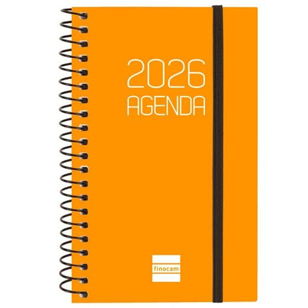 Agenda Finocam OPAQUE Laranja Mini 7,9 x 12,7 cm 2026
