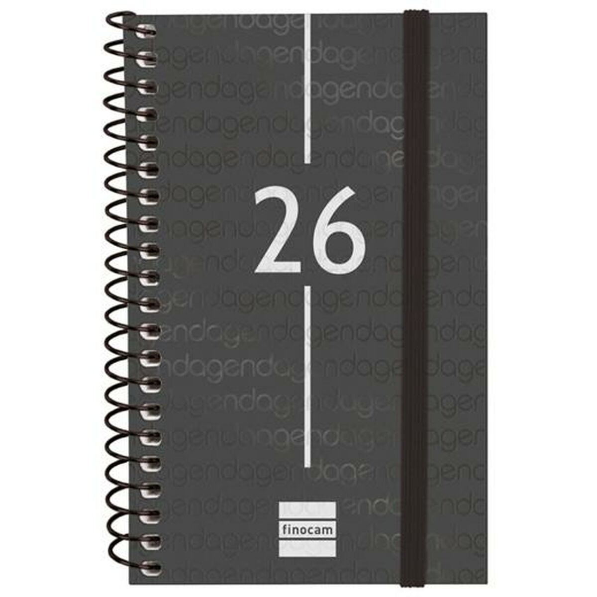 Agenda Finocam YEAR Preto Mini 7,9 x 12,7 cm 2026