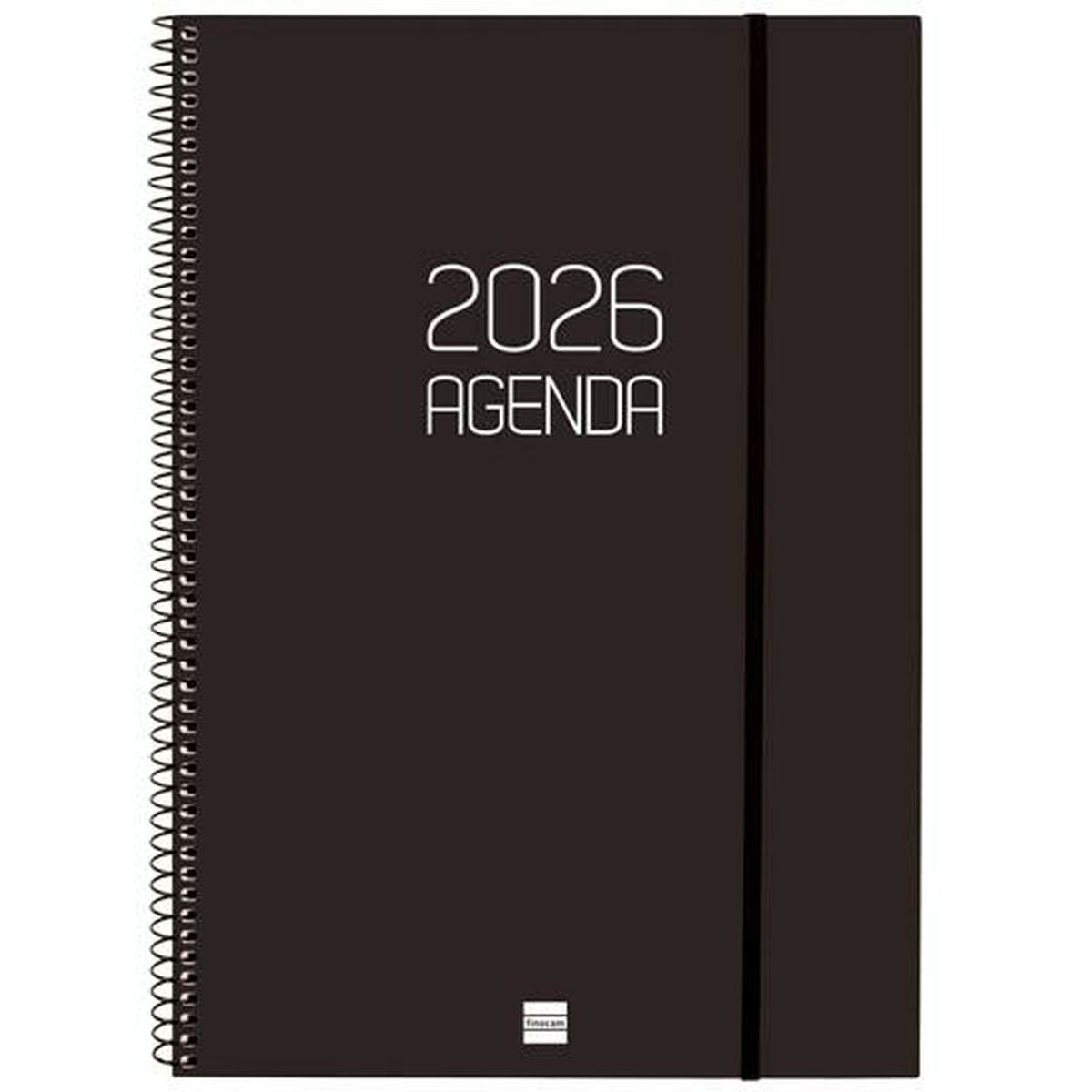 Agenda Finocam OPAQUE Preto A4 21 x 29,7 cm 2026
