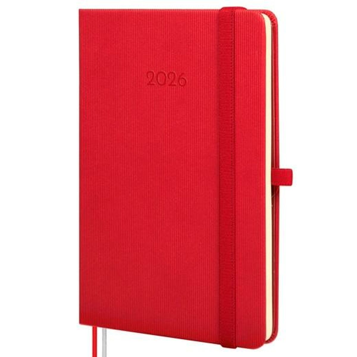 Agenda Finocam MÍNIMAL TEXTURA Vermelho 11,8 x 16,8 cm 2026