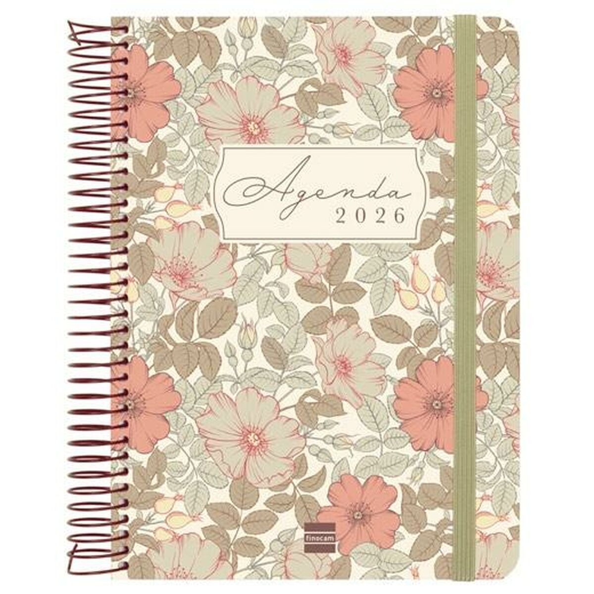 Agenda Finocam CLOE A5 15,5 x 21,2 cm Castanho 2026