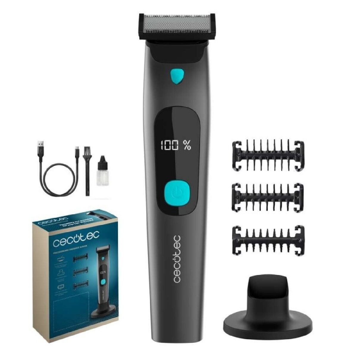 Máquina de Barbear Elétrica Recarregável Cecotec PrecisionCare OneShave Screen