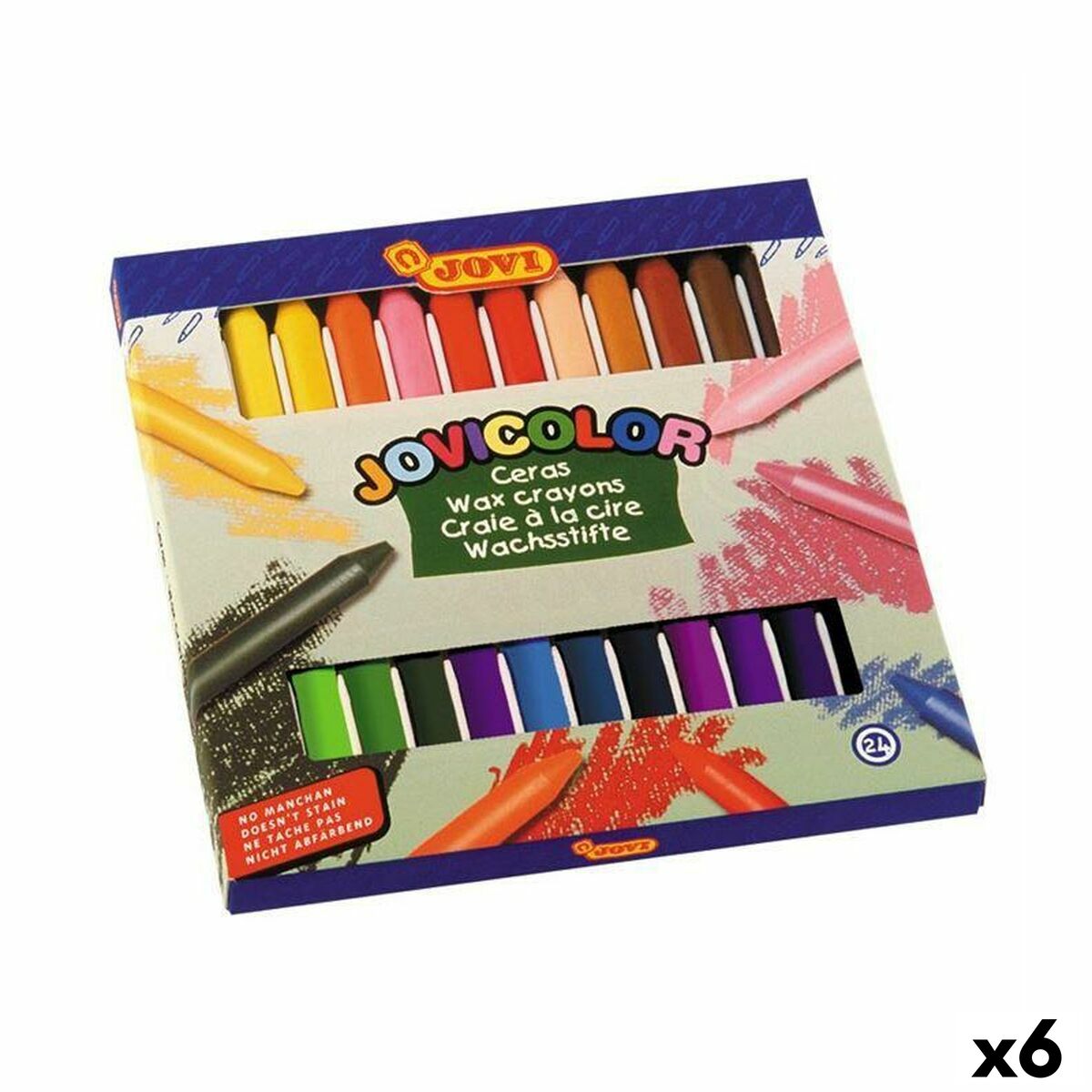 Ceras de cores Jovi JOVICOLOR Multicolor 24 Peças (6 Unidades)